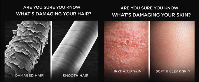 Damaged hair vs smooth hair