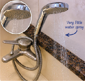 Unscrew old showerhead