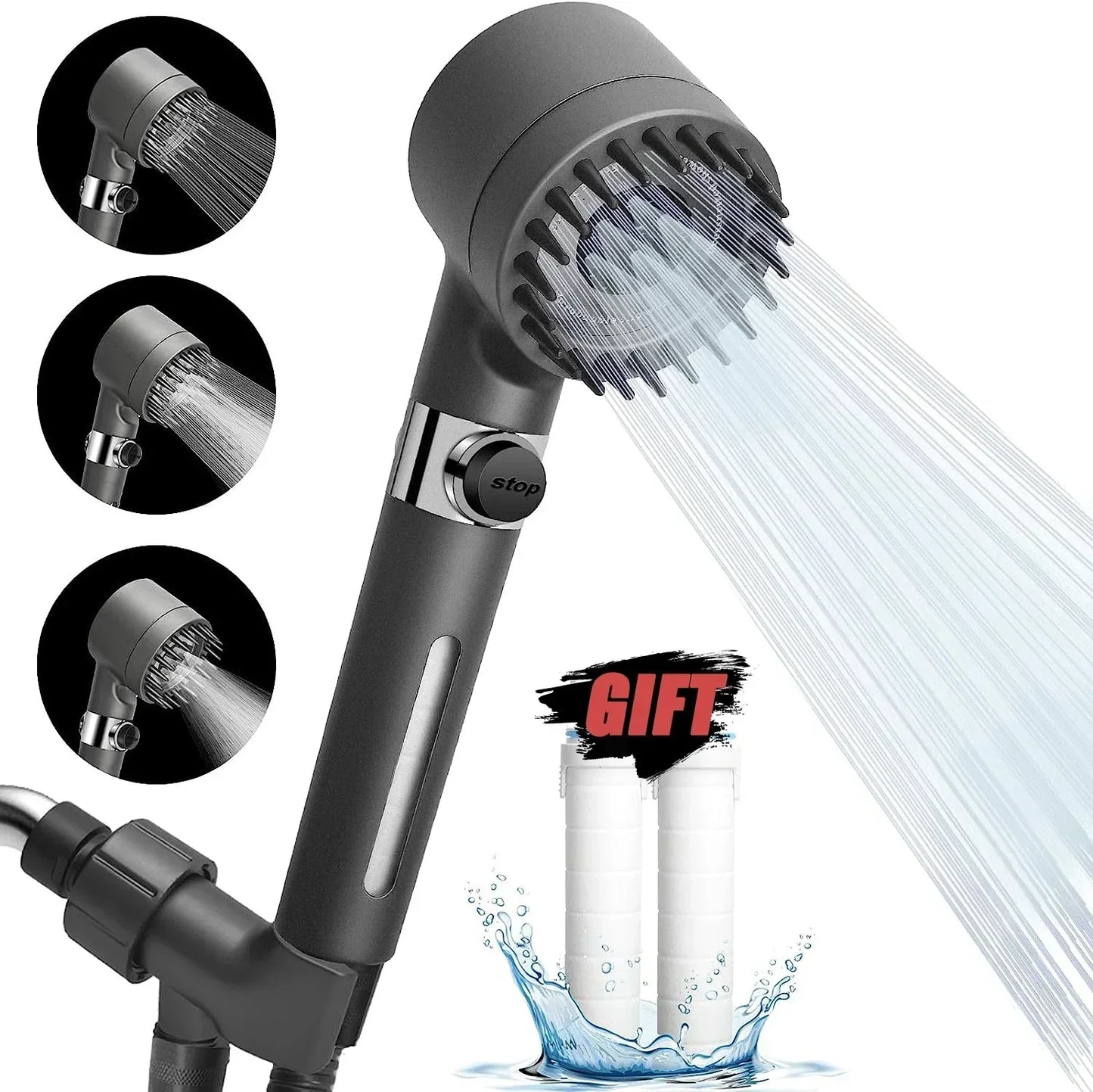 High-pressure Shower Head 3-mode Purity filters